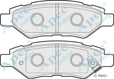 APEC BRAKING pad1636 -  Комплект тормозных колодок, дисковый тормоз